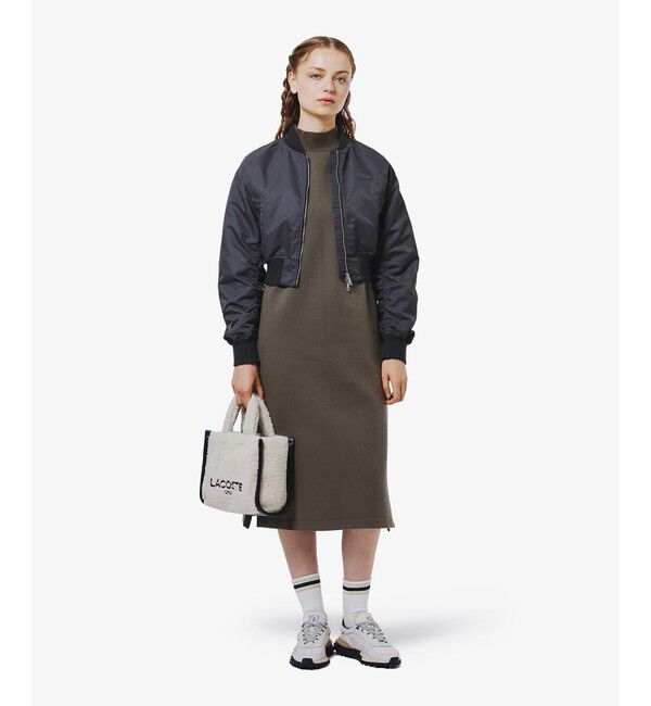 LACOSTE「ダンボールニットドレス / ハイネックワンピース」|ワンピース|