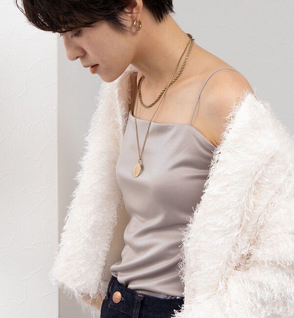 NOLLEY'S sophi「サテンスムースベアトップ」|キャミソール|カーキ