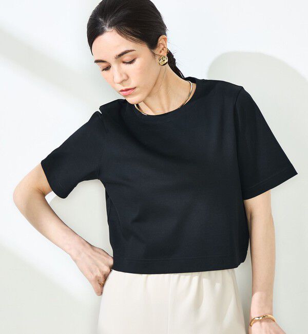 NOLLEY'S sophi「W&W ショート丈Tシャツ」|Tシャツ・カットソー|ブラック