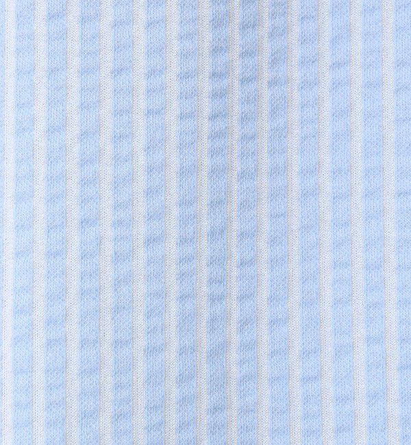 NOLLEY'S goodman「《ビジカジ対応》ハイゲージサッカーストライプ ワンピースカラーポロ ビズポロ 25SS」|ポロシャツ|