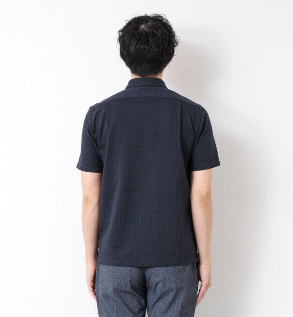 NOLLEY'S goodman「《ビジカジ対応》ハイゲージサッカーストライプ ワンピースカラーポロ ビズポロ 25SS」|ポロシャツ|