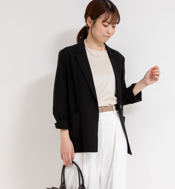 NOLLEY'S sophi「ウォッシャブルシアーシルクライトジャケット」|テーラードジャケット|