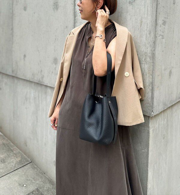 NOLLEY'S「ウォッシャブルフィブリルサテンノースリシャツワンピース」|ワンピース|