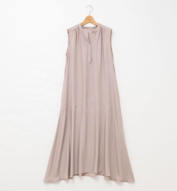 NOLLEY'S「ウォッシャブルフィブリルサテンノースリシャツワンピース」|ワンピース|