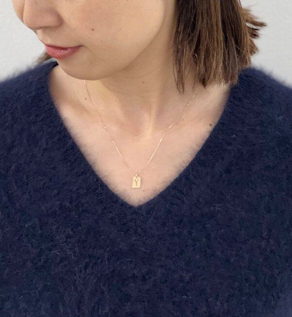 grace grace「【grace grace/グラスグラス】10KイニシャルプレートNL-Y」|ネックレス|