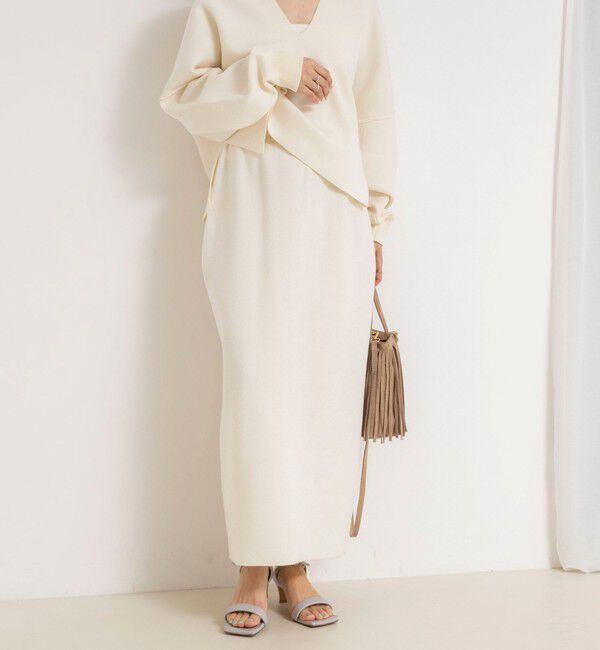 NOLLEY'S「《手洗い可能》《セットアップ対応》スウェットライク2WAYニットスカート」|スカート|