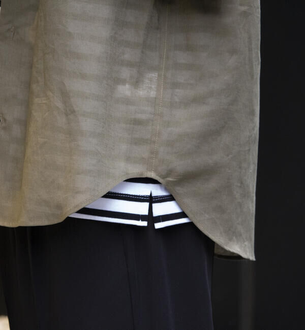 GLOSTER「【GLOSTER/グロスター】コットンリネン 半袖シャツ レギュラーカラー 綿麻」|シャツ・ブラウス|