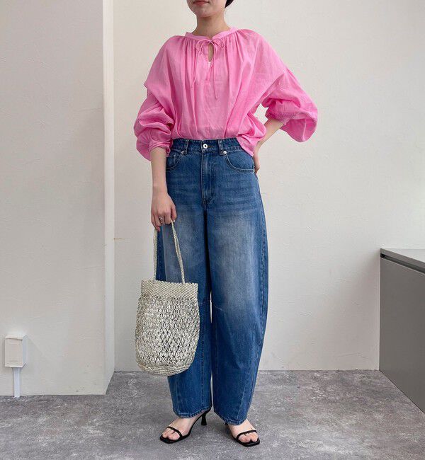 fredy emue「リネン混スキッパーボリュームブラウス」|シャツ・ブラウス|