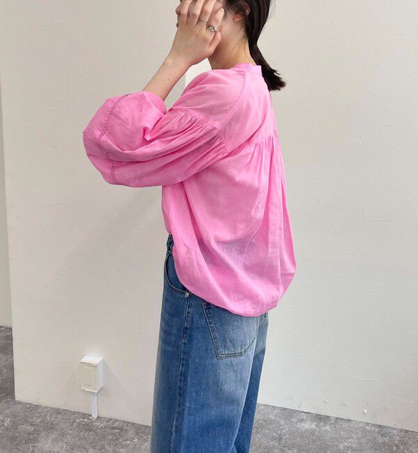 fredy emue「リネン混スキッパーボリュームブラウス」|シャツ・ブラウス|