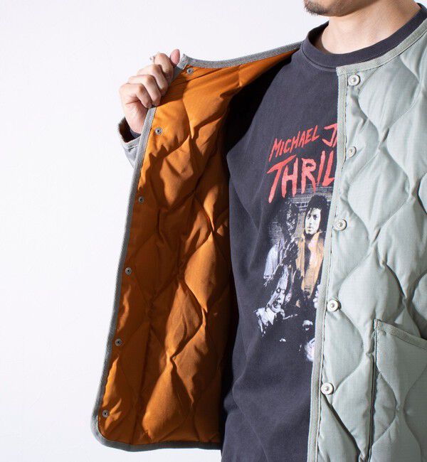 GLOSTER「【TAION/タイオン】GLOSTER別注 ミリタリーライナージャケット ノーカラーMA-1 M65」|ダウン|