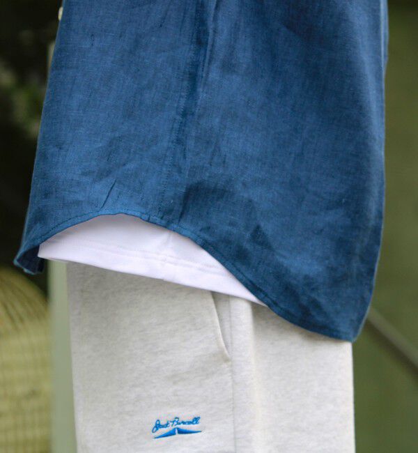 GLOSTER「【新色追加】【GLOSTER/グロスター】フレンチブルドッグ刺繍 リネン 7分袖シャツ」|シャツ・ブラウス|