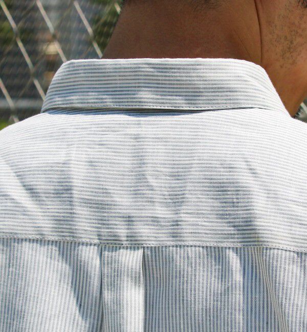 GLOSTER「【新色追加】【GLOSTER/グロスター】フレンチブルドッグ刺繍 リネン 7分袖シャツ」|シャツ・ブラウス|