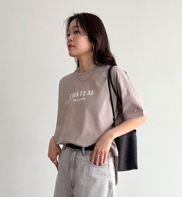 fredy emue「シルケット袖口 ロール5分袖ロゴTシャツ」|Tシャツ・カットソー|