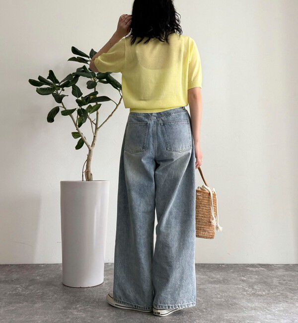 fredy emue「シアー刺繍ロゴニットプルオーバー」|ニット・セーター|