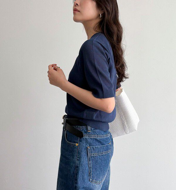 fredy emue「シアー刺繍ロゴニットプルオーバー」|ニット・セーター|