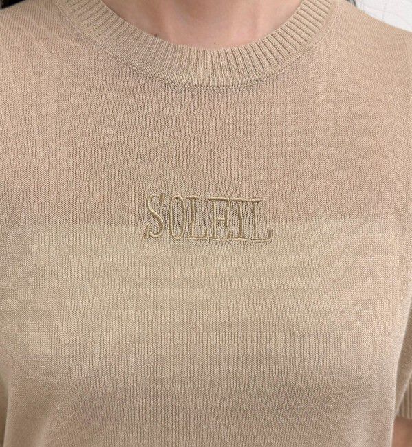 fredy emue「シアー刺繍ロゴニットプルオーバー」|ニット・セーター|