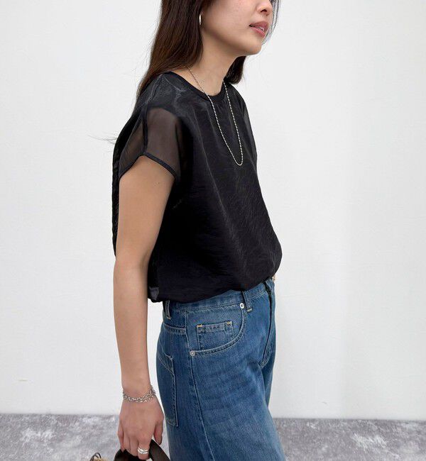 fredy emue「シアーオーガンジーレイヤードノースリーブブラウス」|シャツ・ブラウス|