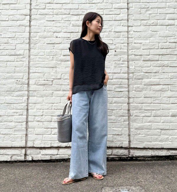 fredy emue「シアーオーガンジーレイヤードノースリーブブラウス」|シャツ・ブラウス|