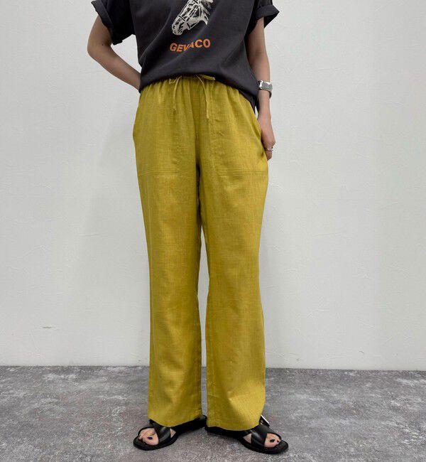 fredy emue「【GEVACO/ゲバコ】コットンリネンイージーパンツ」|チノ|イエロー