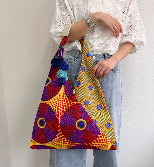 fredy emue「アフリカン柄三角トートバッグ」|トートバッグ|