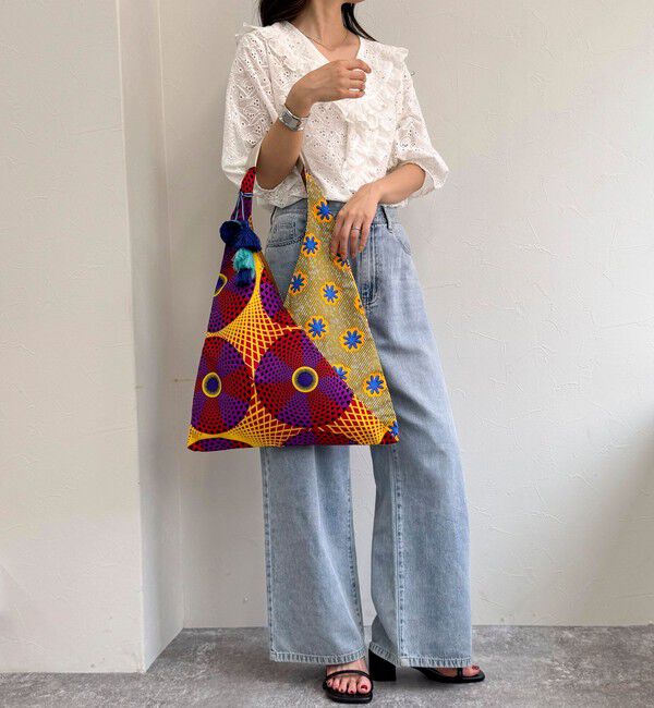 fredy emue「アフリカン柄三角トートバッグ」|トートバッグ|