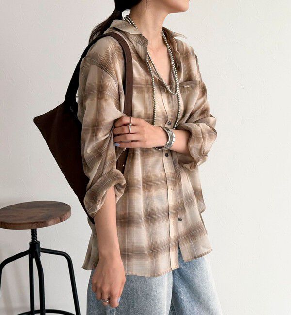 fredy emue「オンブレーチェック柄シャツ」|シャツ・ブラウス|