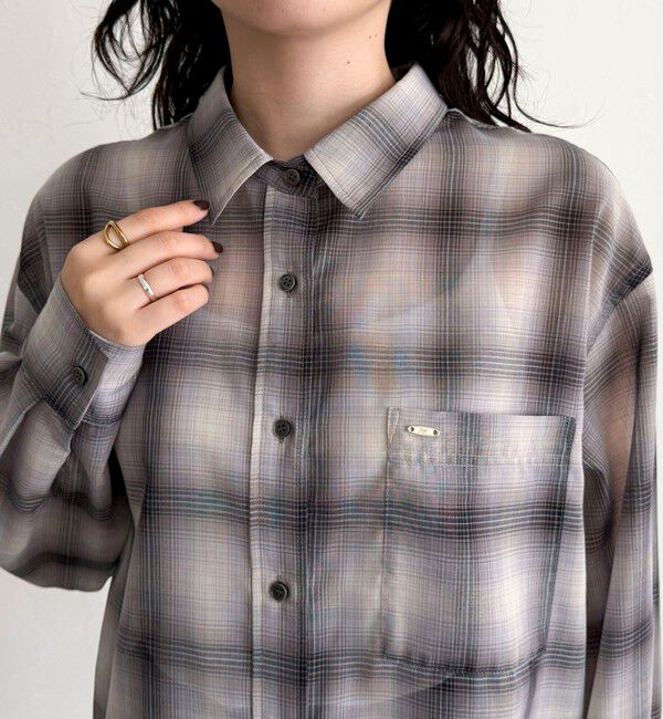 fredy emue「オンブレーチェック柄シャツ」|シャツ・ブラウス|