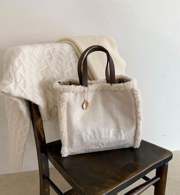 fredy emue「SMILEYエコファームートントートバッグ」|ショルダー・メッセンジャー|アイボリー