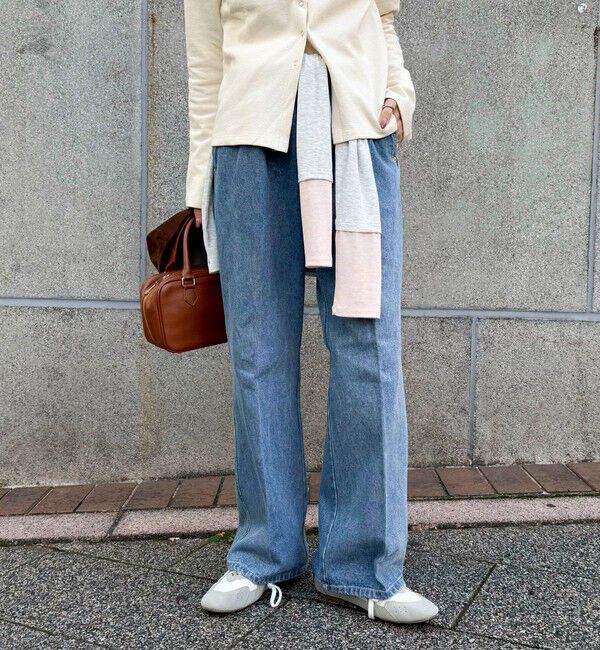 fredy emue「フレアーデニムイージーパンツ」|デニム|