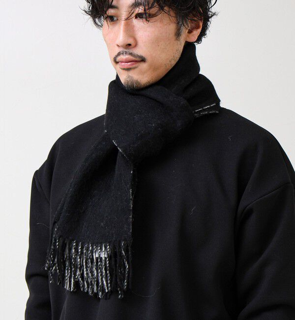 GLOSTER「【カシミヤブレンド】ウールリバーシブルチェックマフラー」|マフラー|