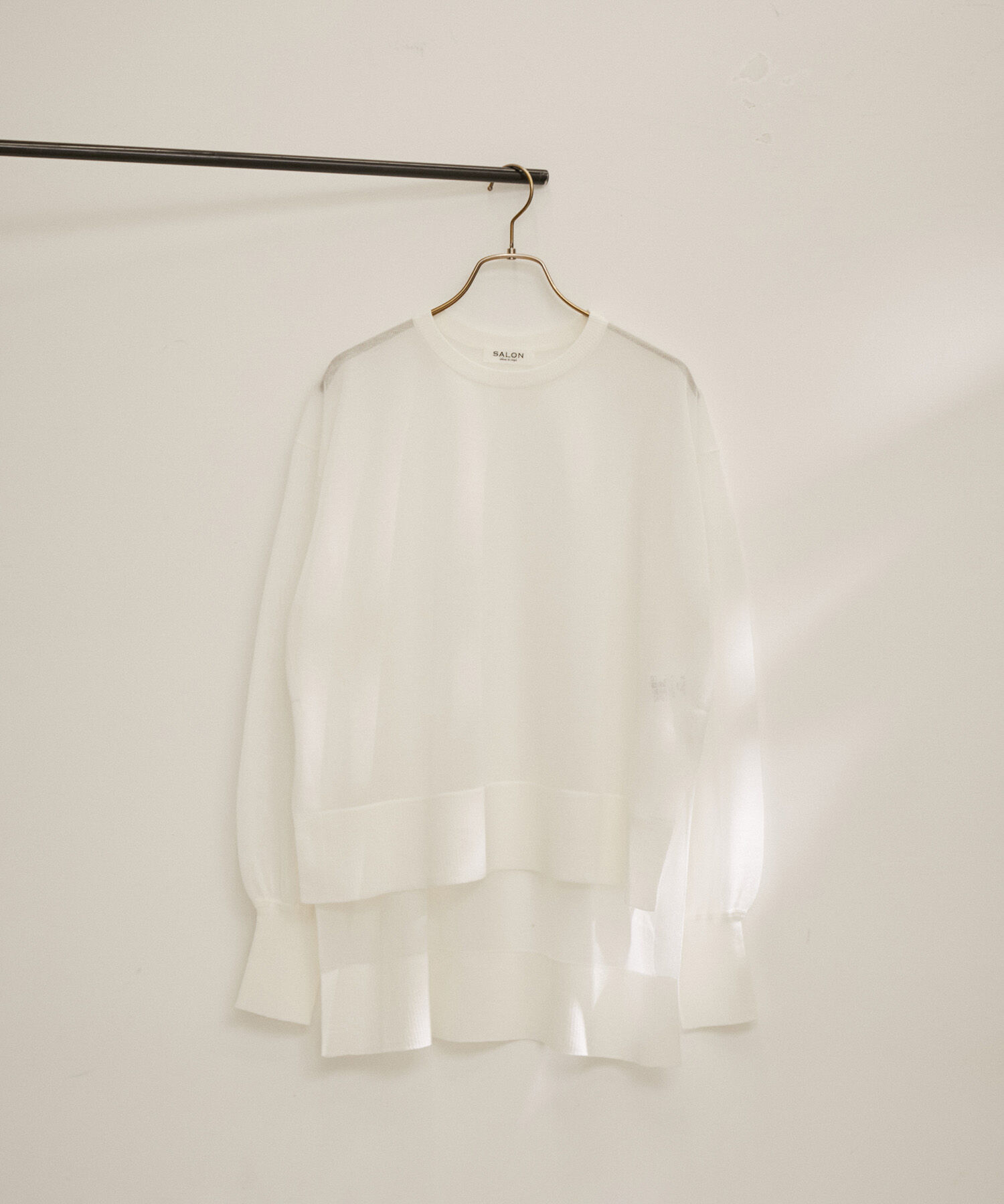 SALON adam et rope'「シアーボリュームスリーブプルオーバー【洗える】」|Tシャツ・カットソー|