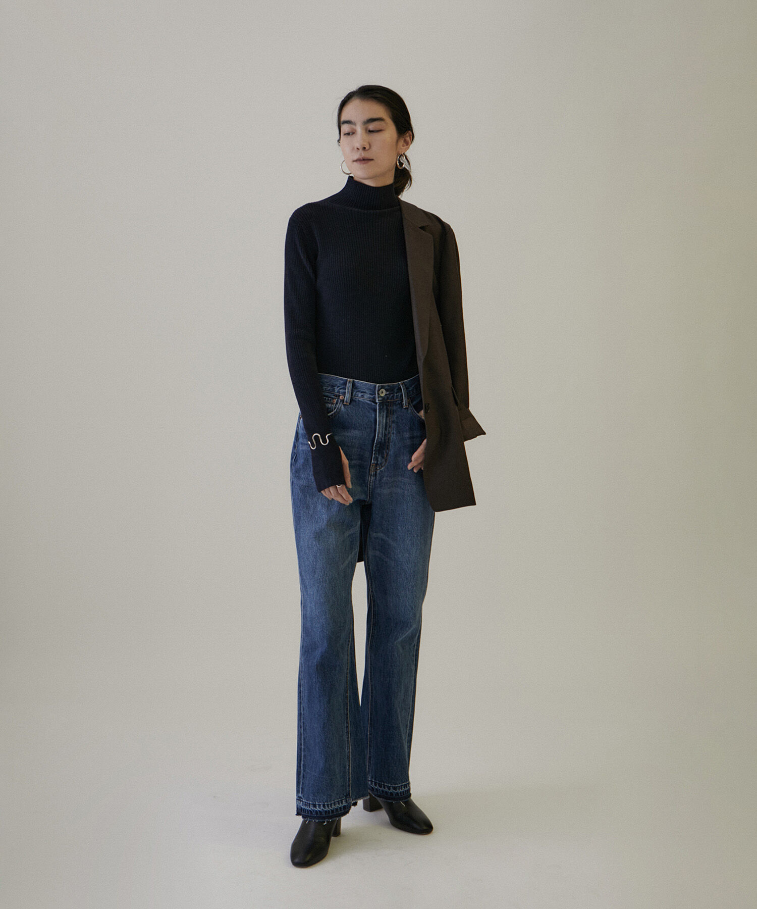 SALON adam et rope'「リブタートルプルオーバー -CreamyCotton /クリーミーコットン-」|ニット・セーター|