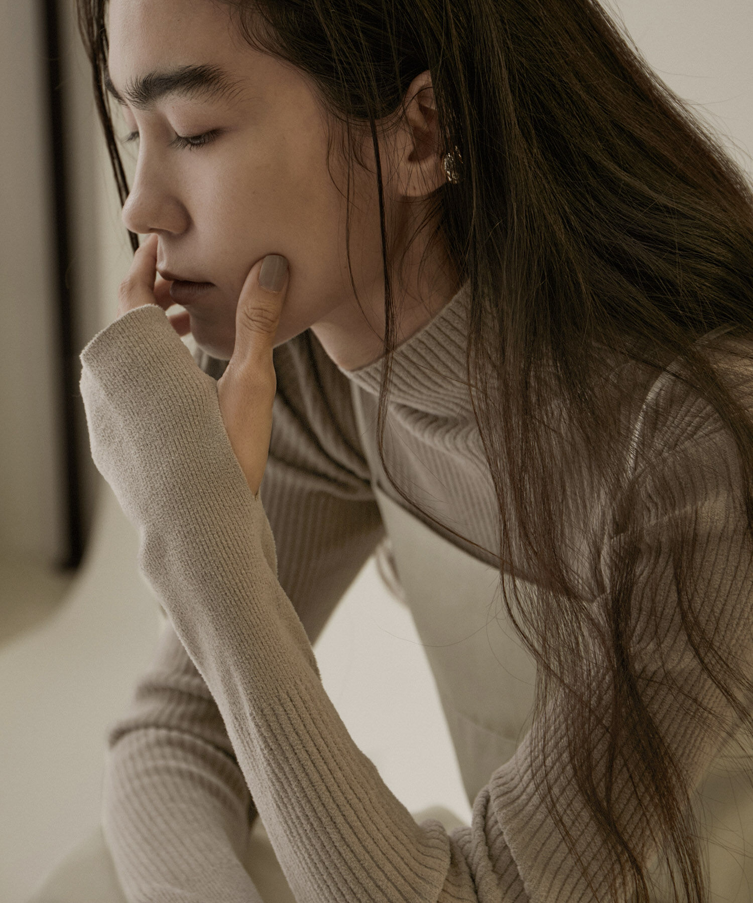 SALON adam et rope'「リブタートルプルオーバー -CreamyCotton /クリーミーコットン-」|ニット・セーター|