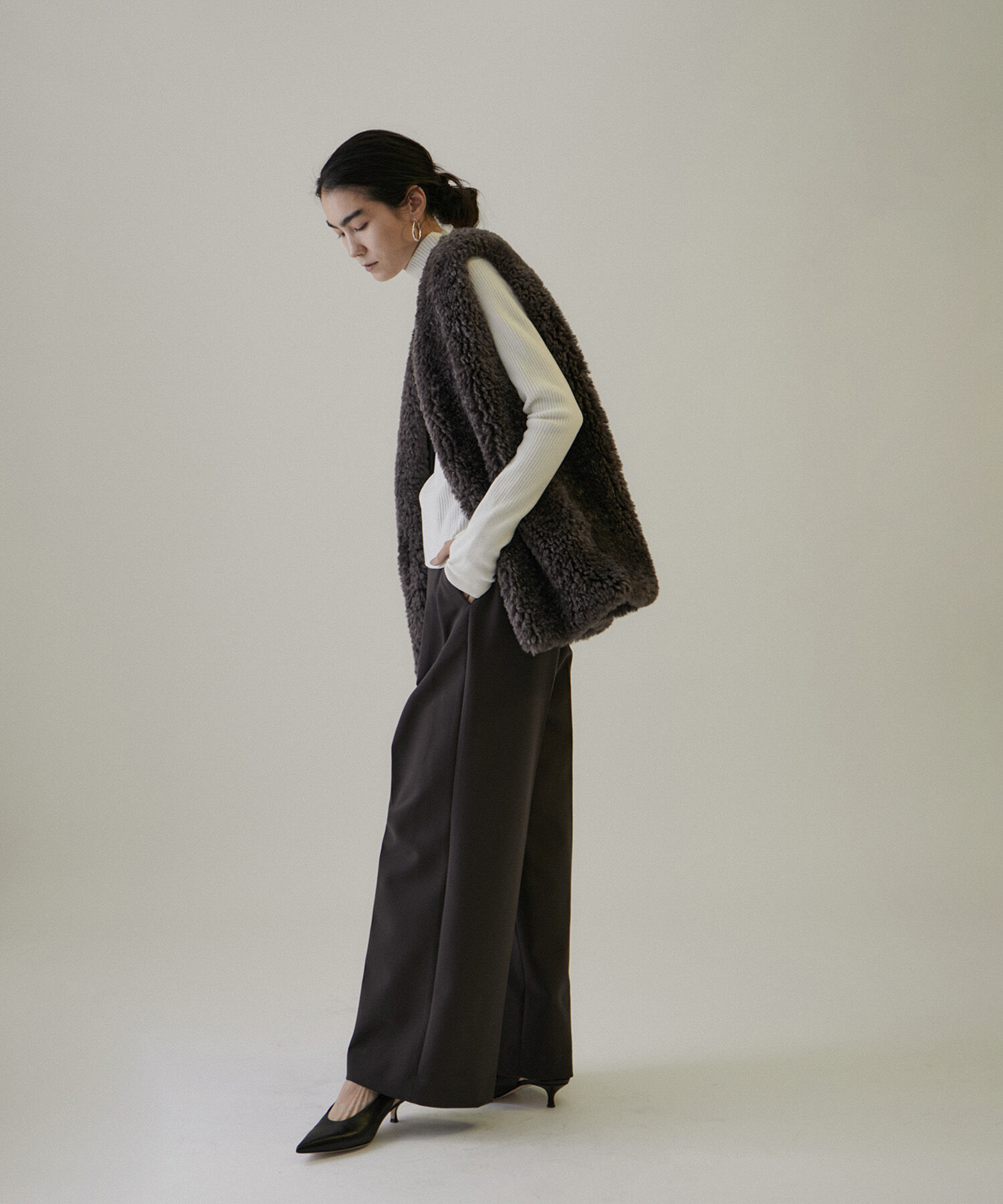 SALON adam et rope'「リブタートルプルオーバー -CreamyCotton /クリーミーコットン-」|ニット・セーター|