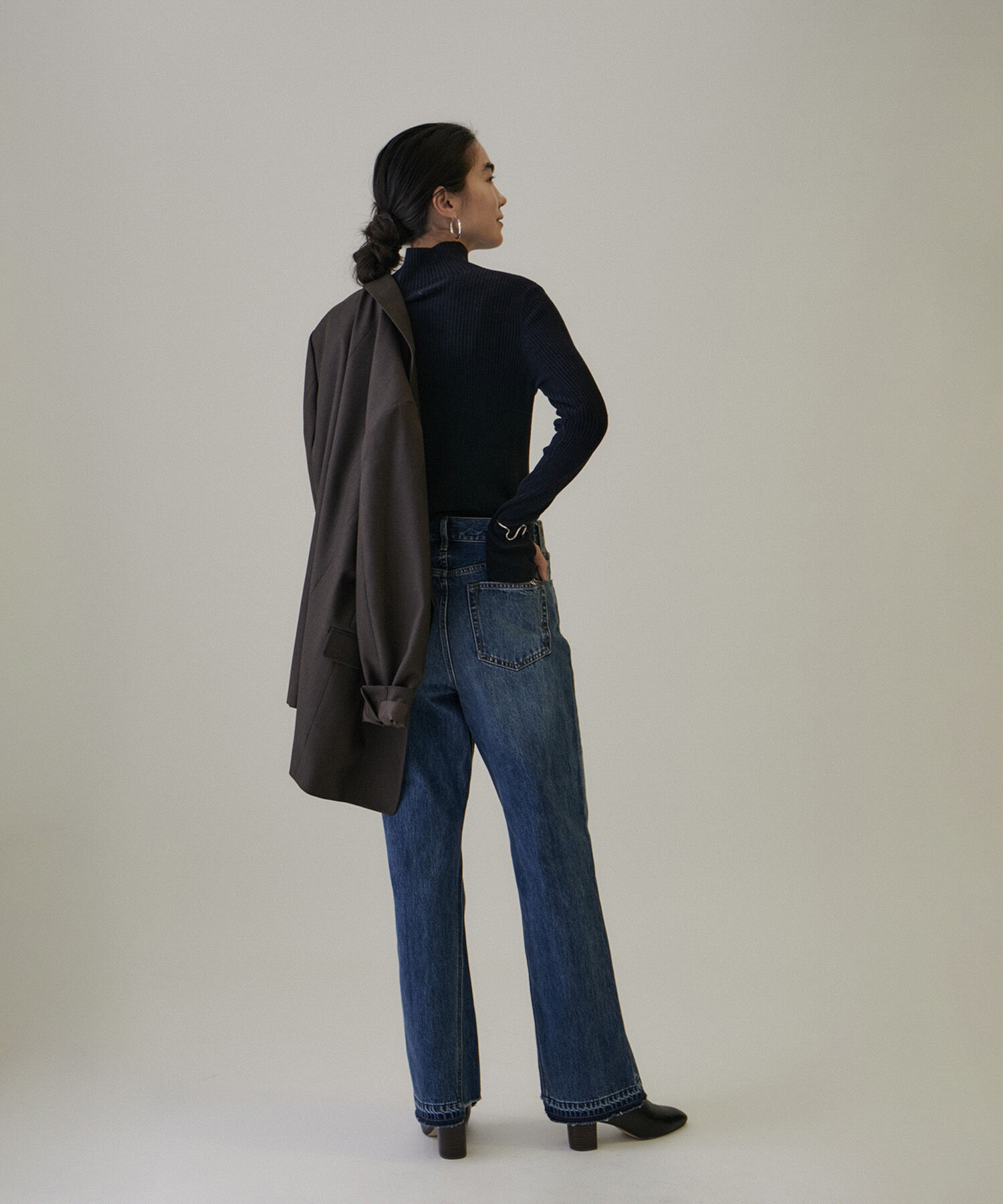 SALON adam et rope'「リブタートルプルオーバー -CreamyCotton /クリーミーコットン-」|ニット・セーター|