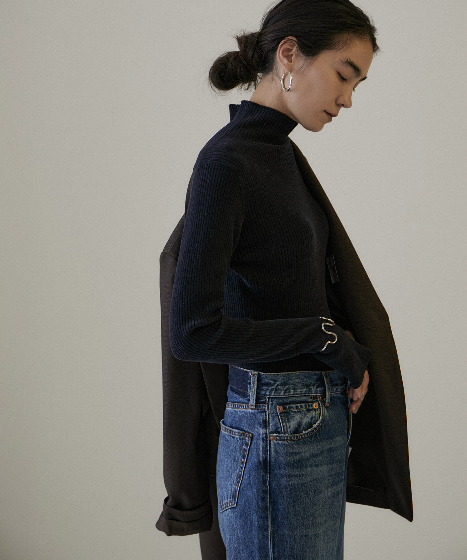 SALON adam et rope'「リブタートルプルオーバー -CreamyCotton /クリーミーコットン-」|ニット・セーター|