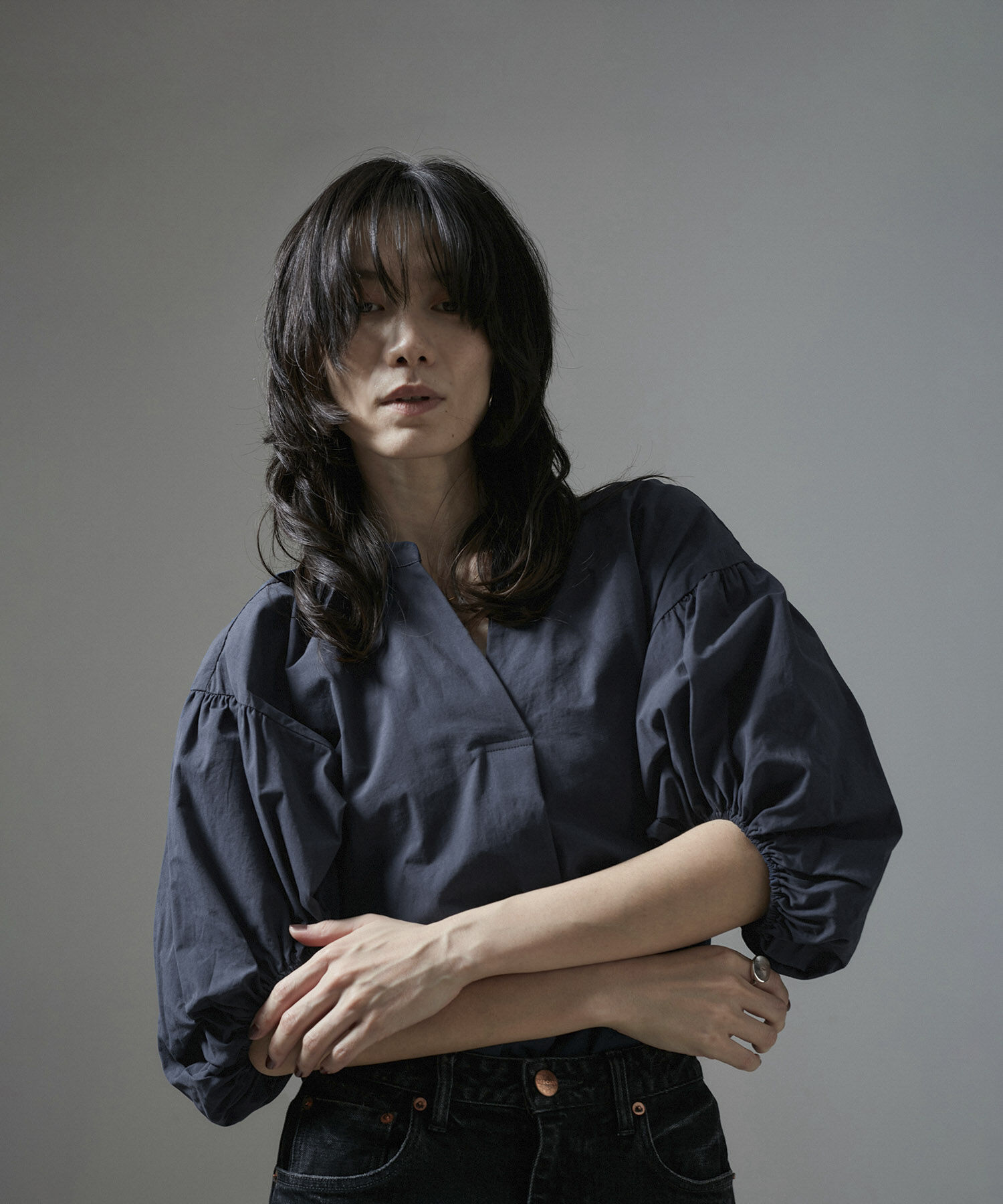 SALON adam et rope'「【WEB限定】バルーンスリーブスキッパーブラウス/24SS」|シャツ・ブラウス|