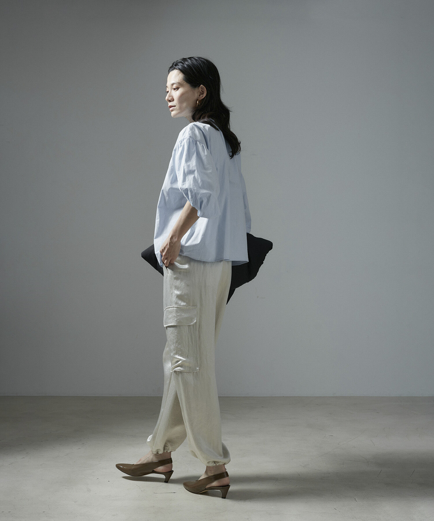 SALON adam et rope'「【WEB限定】バルーンスリーブスキッパーブラウス/24SS」|シャツ・ブラウス|