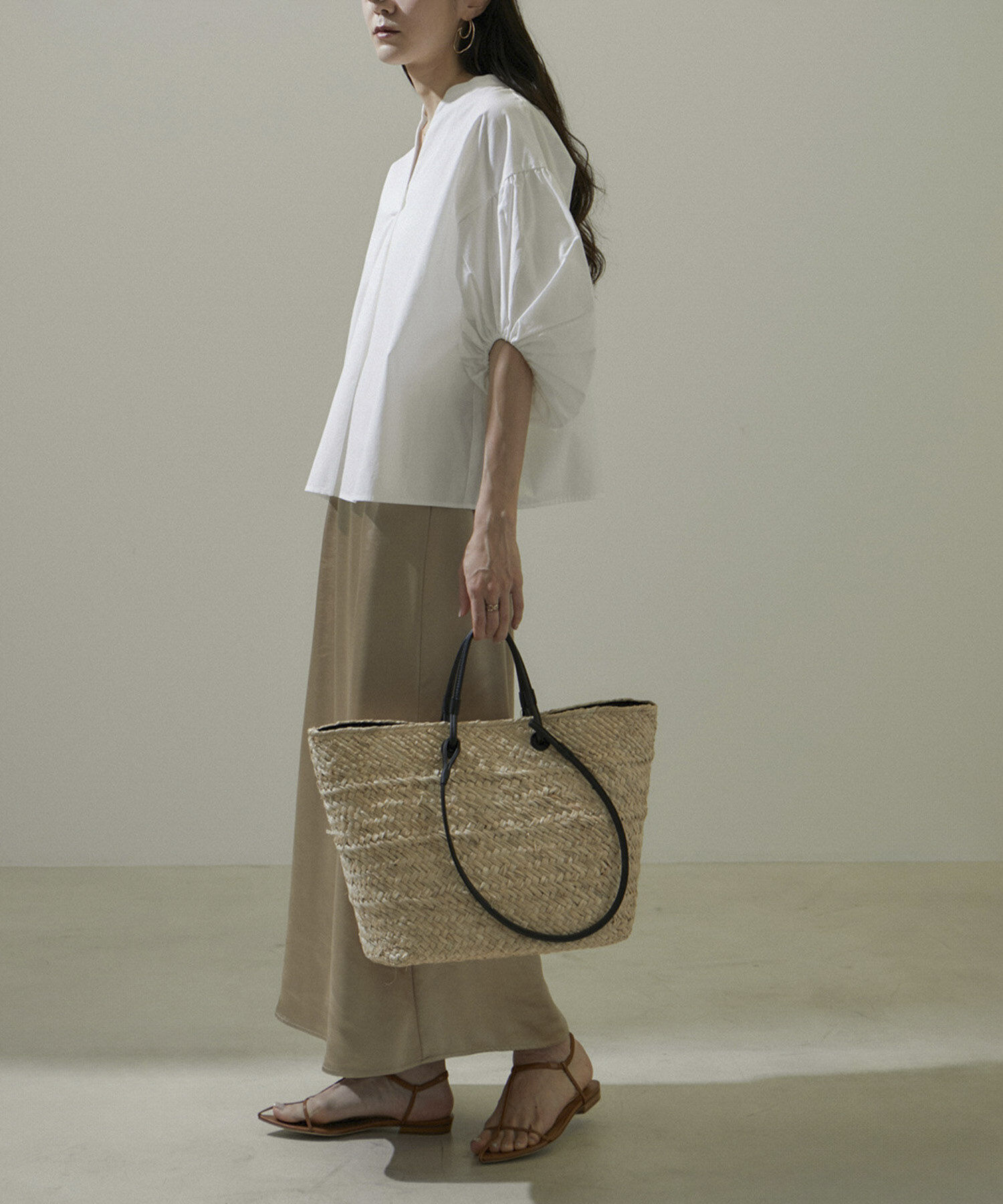 SALON adam et rope'「【WEB限定】バルーンスリーブスキッパーブラウス/24SS」|シャツ・ブラウス|