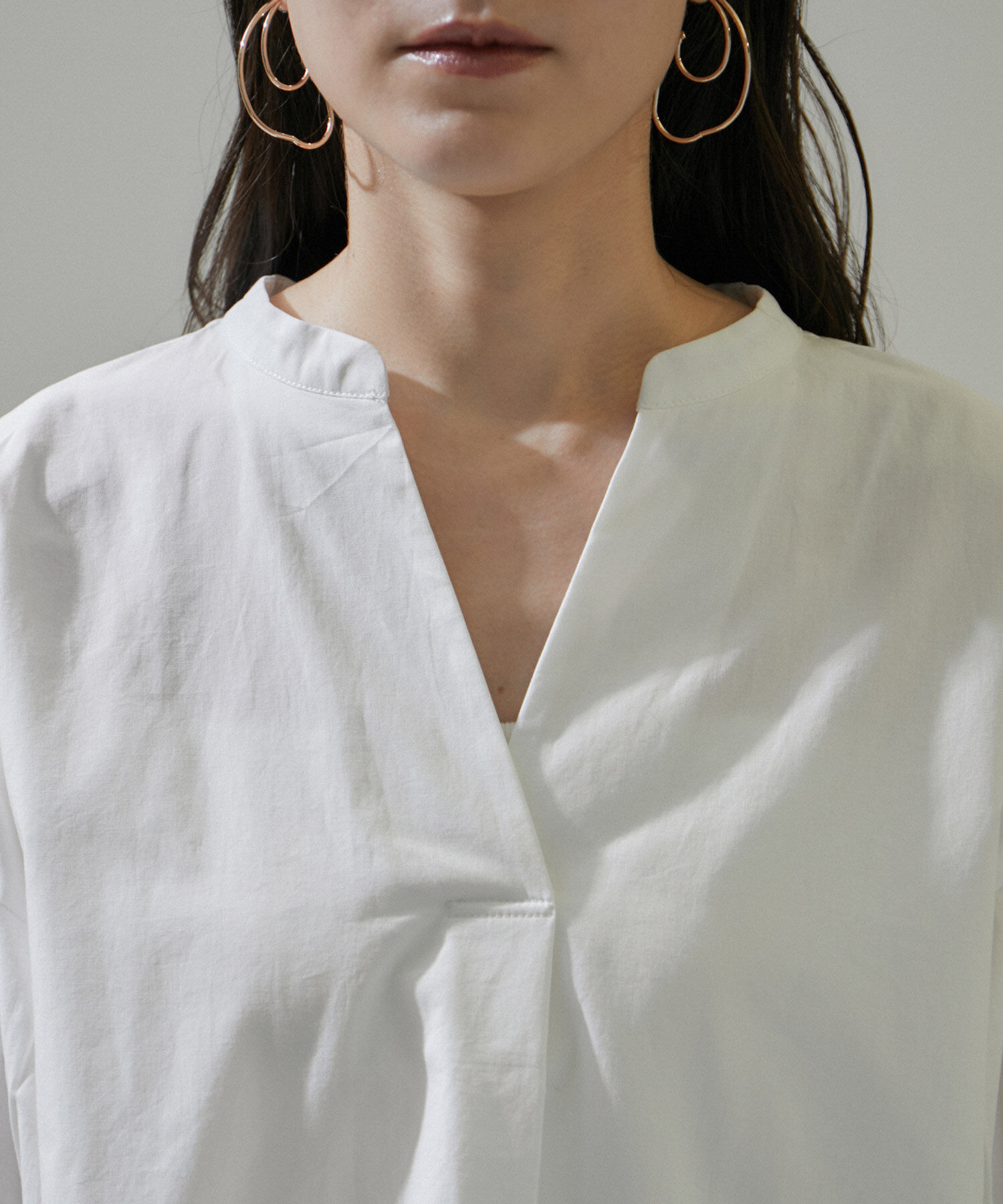 SALON adam et rope'「【WEB限定】バルーンスリーブスキッパーブラウス/24SS」|シャツ・ブラウス|