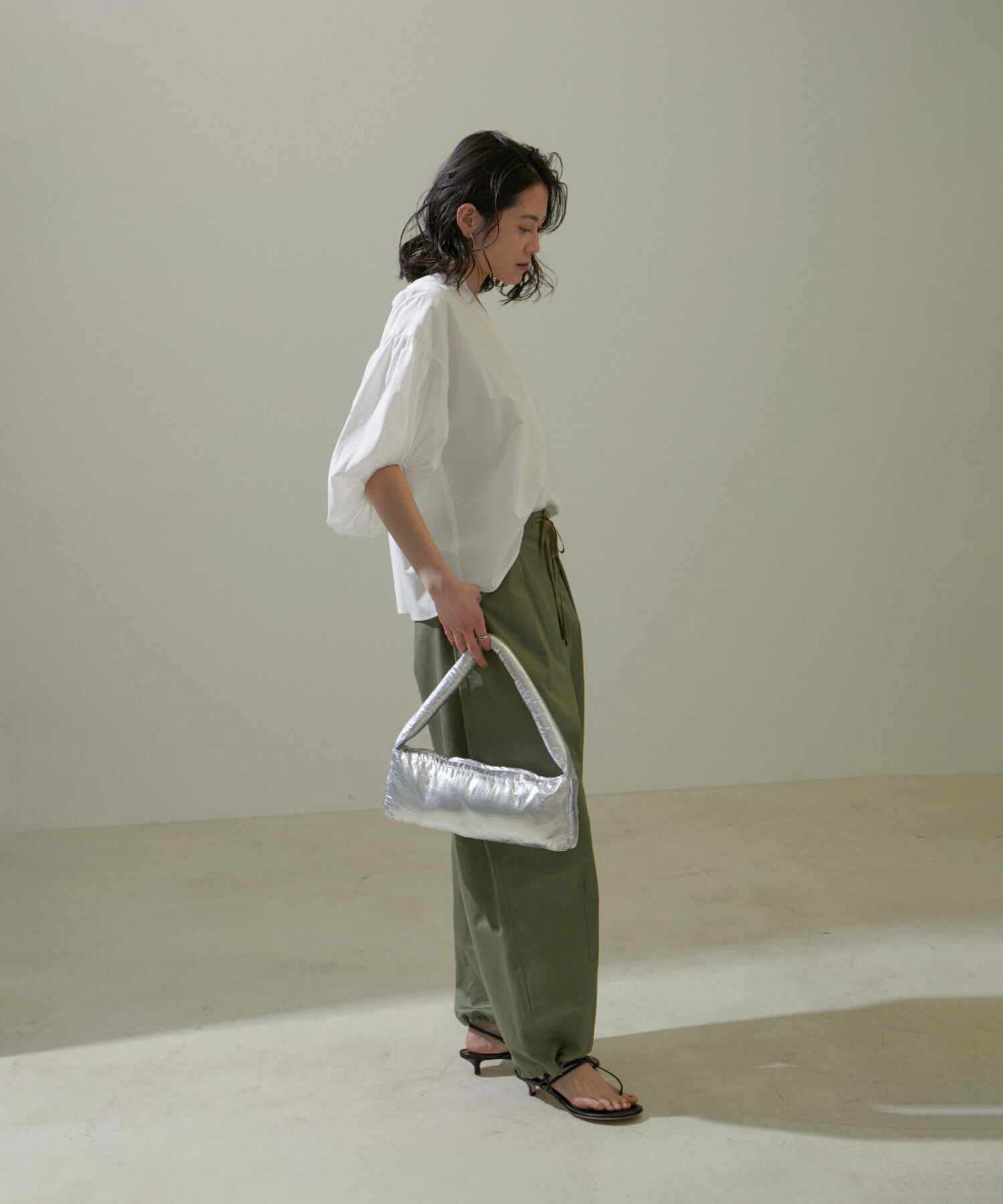 SALON adam et rope'「【WEB限定】バルーンスリーブスキッパーブラウス/24SS」|シャツ・ブラウス|