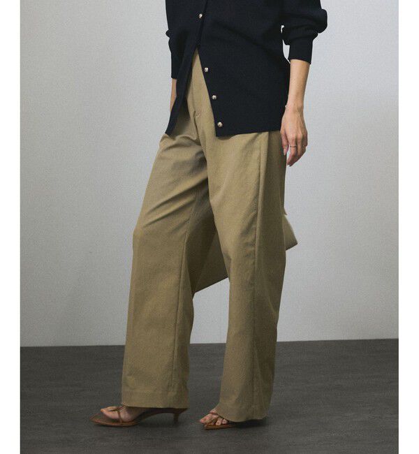 SALON adam et rope'「コットンライクスタイルアップパンツ」|スラックス|