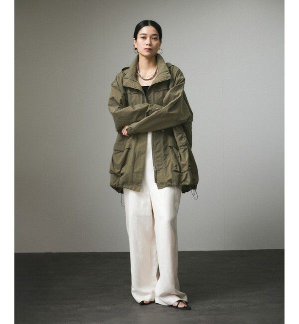 SALON adam et rope'「［撥水］ガーデナーズナイロンブルゾン / マウンテンパーカー」|ブルゾン・スタジャン|カーキサブ