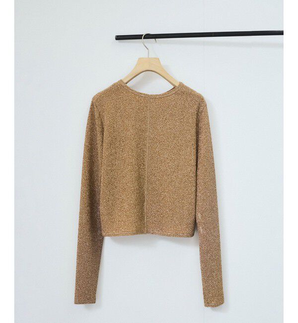 SALON adam et rope'「シャイニージャカードクロップドプルオーバー」|Tシャツ・カットソー|