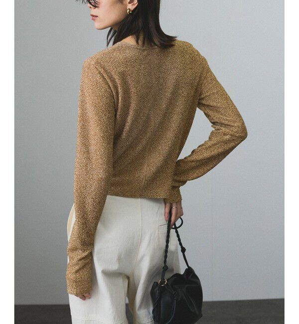 SALON adam et rope'「シャイニージャカードクロップドプルオーバー」|Tシャツ・カットソー|