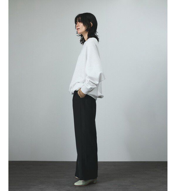 SALON adam et rope'「シャイニージャカードクロップドプルオーバー」|Tシャツ・カットソー|