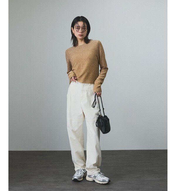 SALON adam et rope'「シャイニージャカードクロップドプルオーバー」|Tシャツ・カットソー|