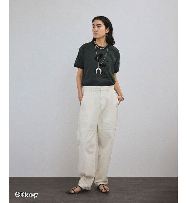 SALON adam et rope'「【GOOD ROCK SPEED（グッドロックスピード）】 MICKEY MOUSE（ミッキーマウス） / 別注フロッキーTシャツ」|Tシャツ・カットソー|