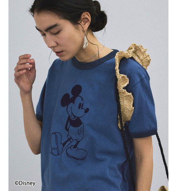 SALON adam et rope'「【GOOD ROCK SPEED（グッドロックスピード）】 MICKEY MOUSE（ミッキーマウス） / 別注フロッキーTシャツ」|Tシャツ・カットソー|