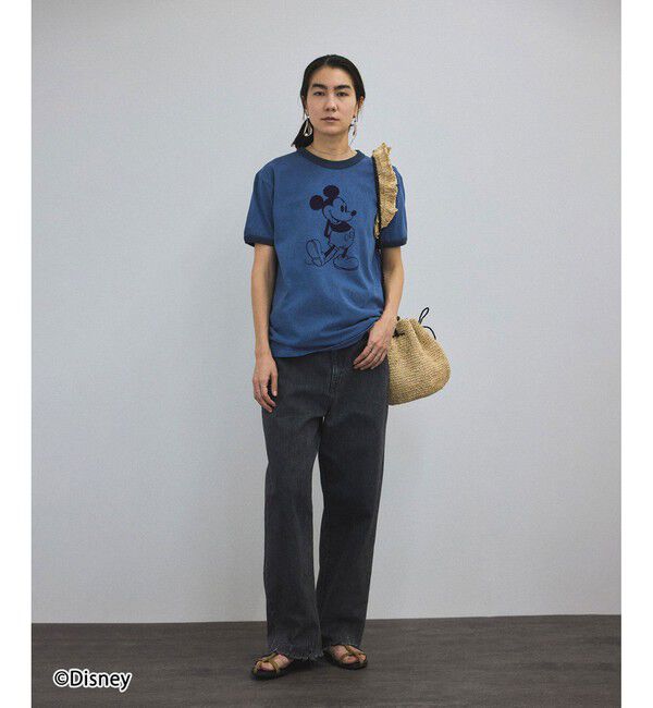 SALON adam et rope'「【GOOD ROCK SPEED（グッドロックスピード）】 MICKEY MOUSE（ミッキーマウス） / 別注フロッキーTシャツ」|Tシャツ・カットソー|